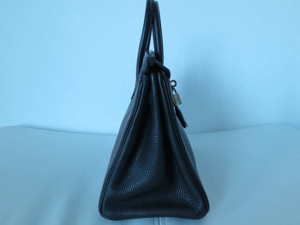 Hermes 25cm black birkin bag with PHW 2