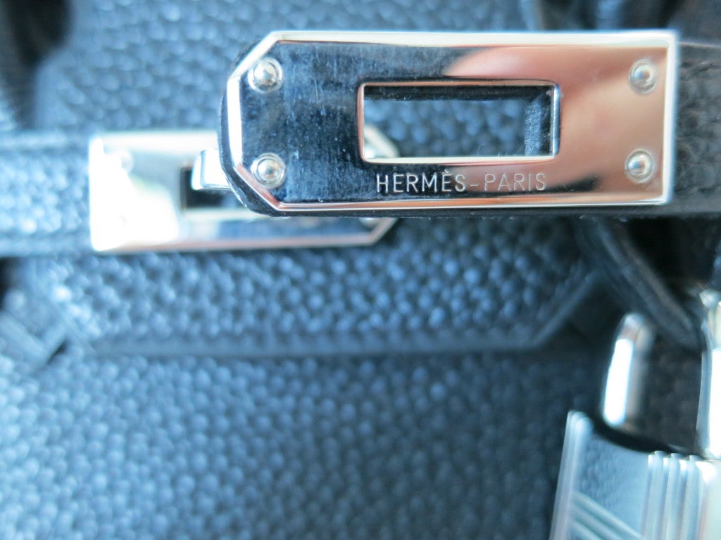 Hermes 25cm black birkin bag with PHW 6