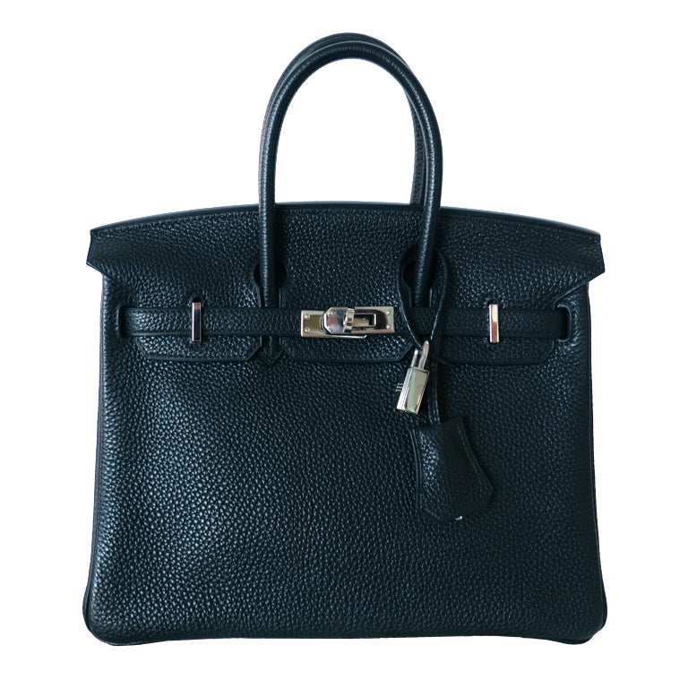 Hermes 25cm black birkin bag with PHW