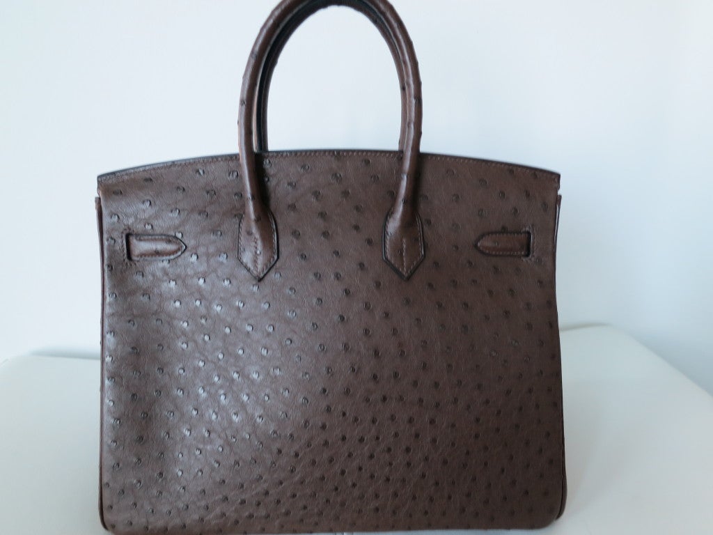 Hermes 35cm Brown Ostrich Bag with PHW 1