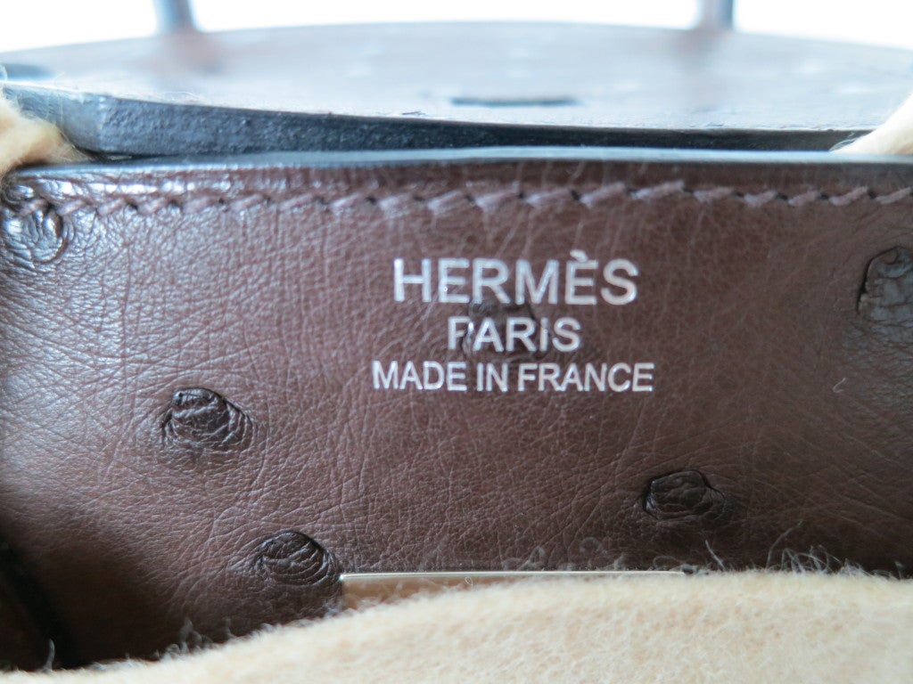 Hermes 35cm Brown Ostrich Bag with PHW 3
