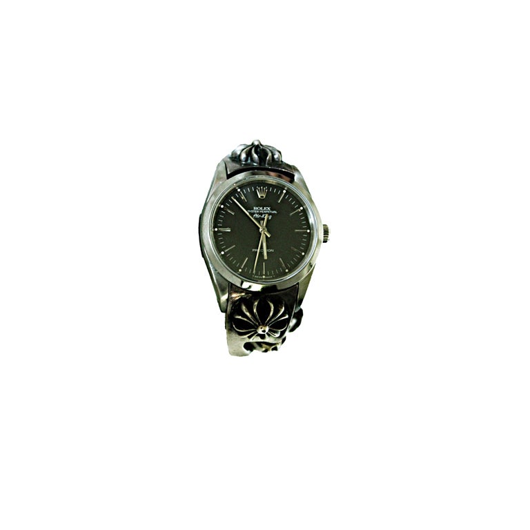 opkald Bestået Kritisk Vintage Rolex Watch with custom made Chrome Hearts bracelet at 1stDibs |  chrome hearts rolex bracelet, chrome hearts rolex for sale, rolex chrome  hearts