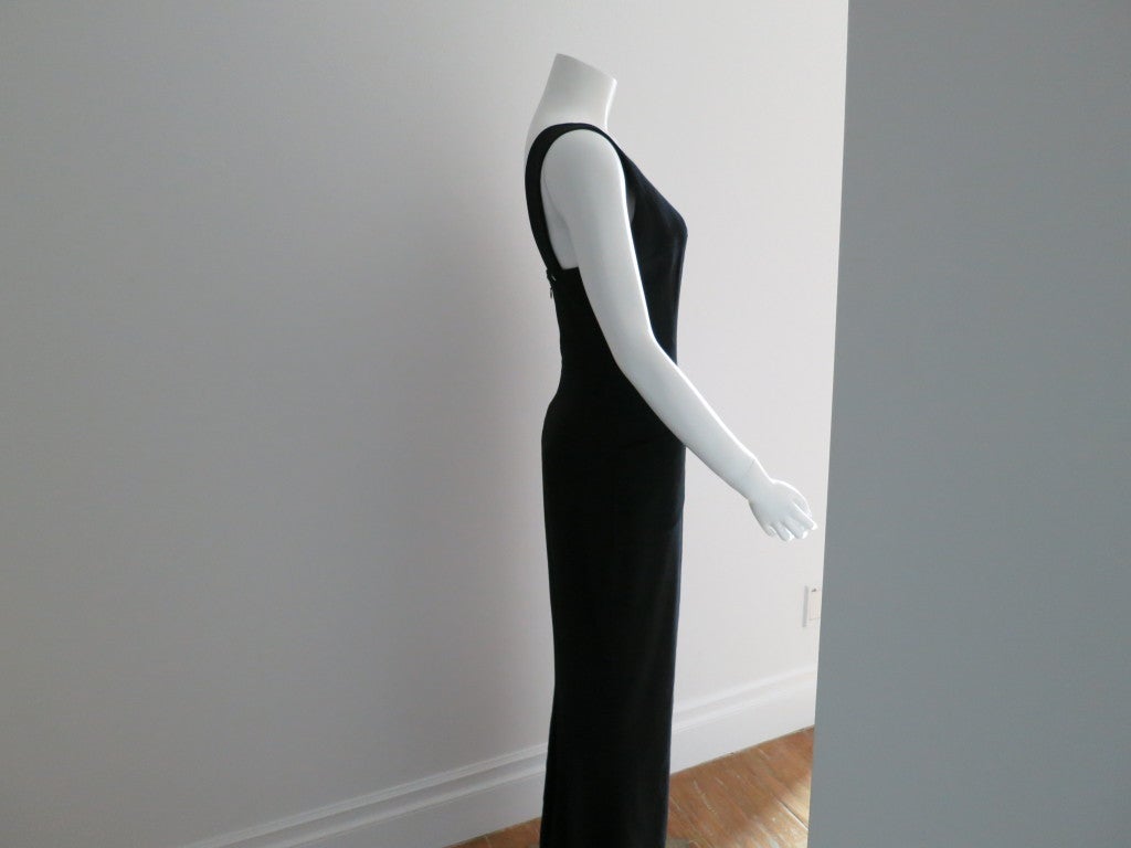 Women's Chanel Classic Black Long Dress For Sale