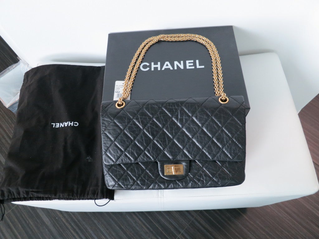 The Classic quilted Chanel bag with gold hardware is timeless. Can go from daytime to evening. Perfect size to put just enough in. Double flap with zipper on the inside , as well as burgandy interior and pocket on the back.
Chic and classic.....