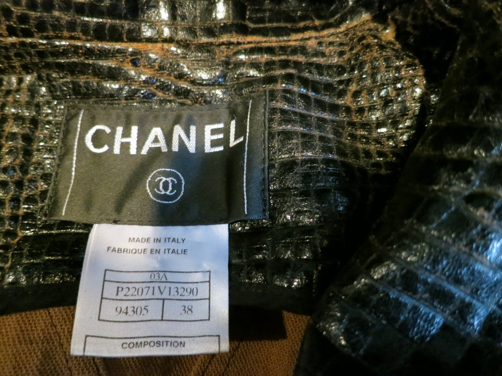 Chanel croc embossed leather Jacket/Rock at the Met 3