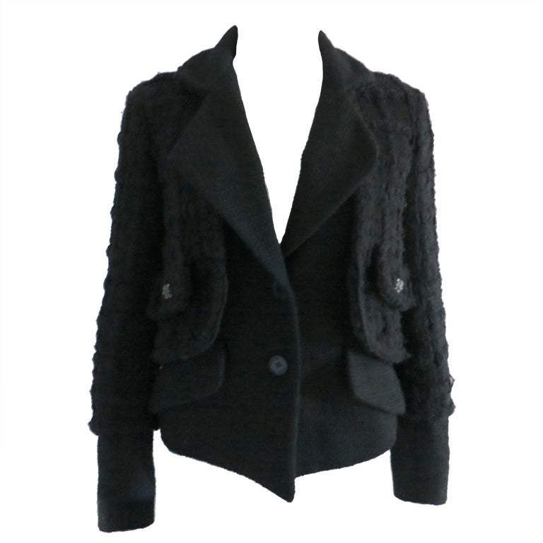 Chanel's 2012 Little Black Jacket/ Runway Piece For Sale at 1stDibs