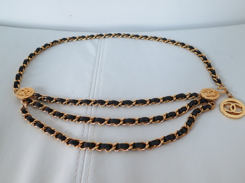 Vintage Chanel Classic Chain Belt For Sale at 1stDibs
