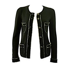 Chanel Black Cashmere  Cardigan