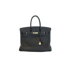 Hermes black  35cm handbag with GHW