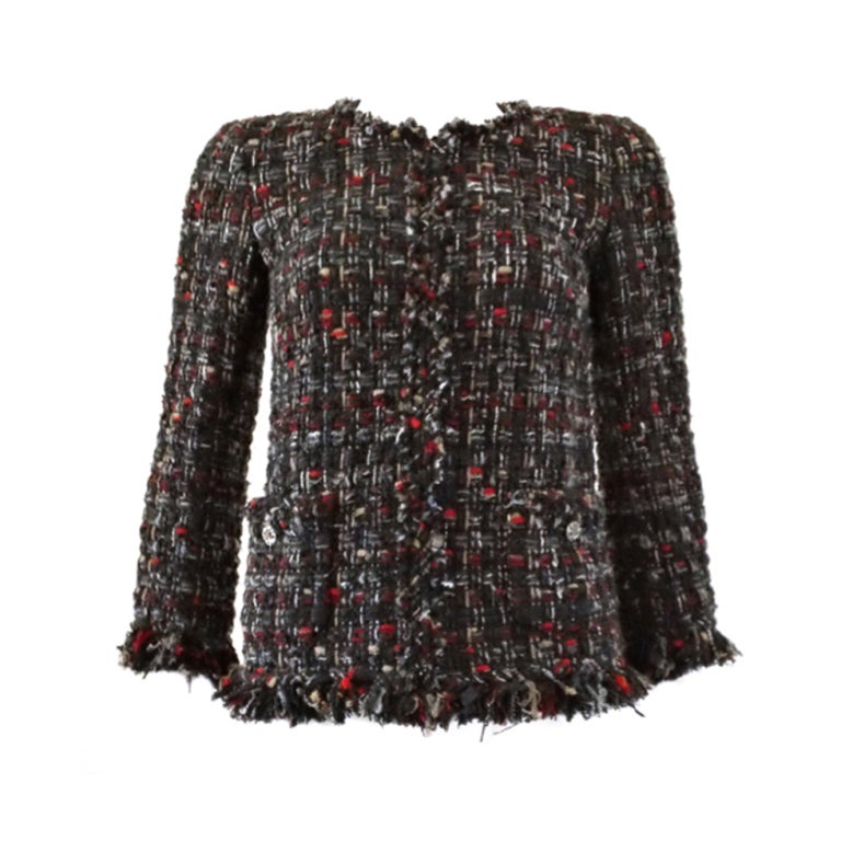 Chanel Fringe Tweed Jacket
