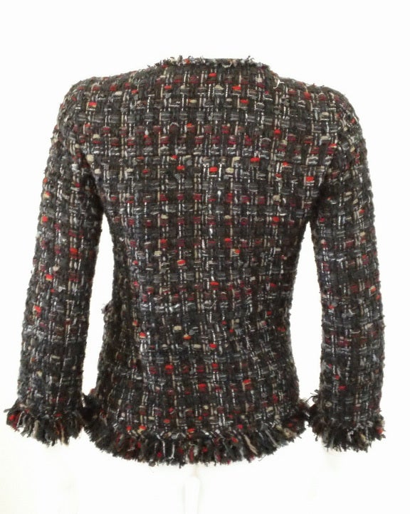 Chanel Fringe Tweed Jacket 1