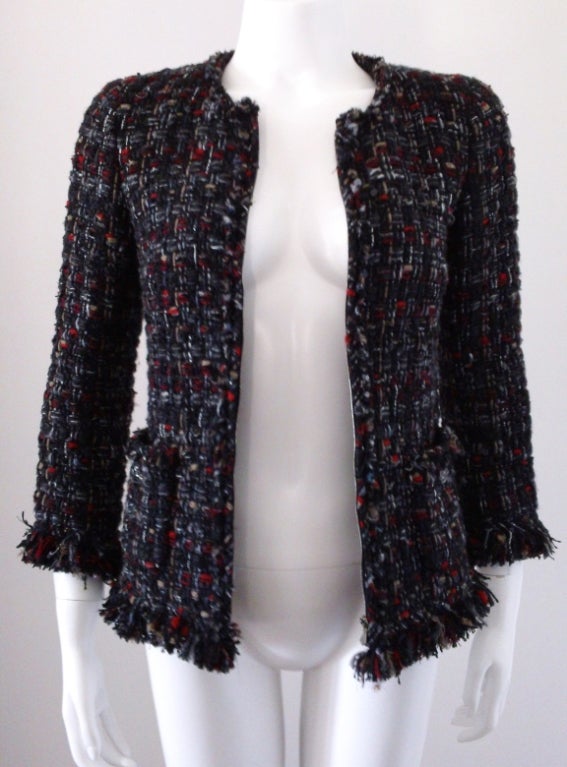 Chanel Fringe Tweed Jacket 2