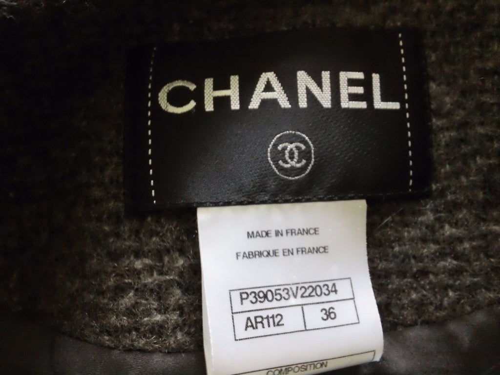 Chanel grey with black trim jacket 2