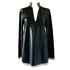 Chrome Hearts Black Leather Tunic/Dress