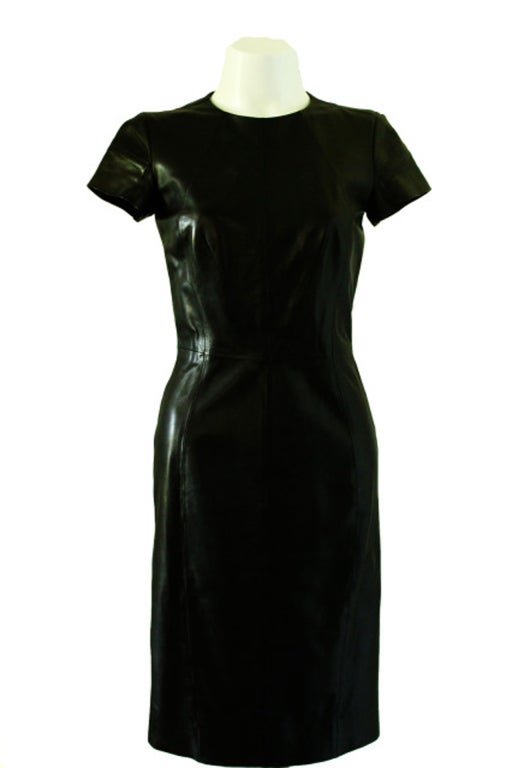 Versace Black Leather Dress