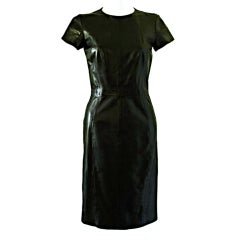 Versace Black Leather Dress