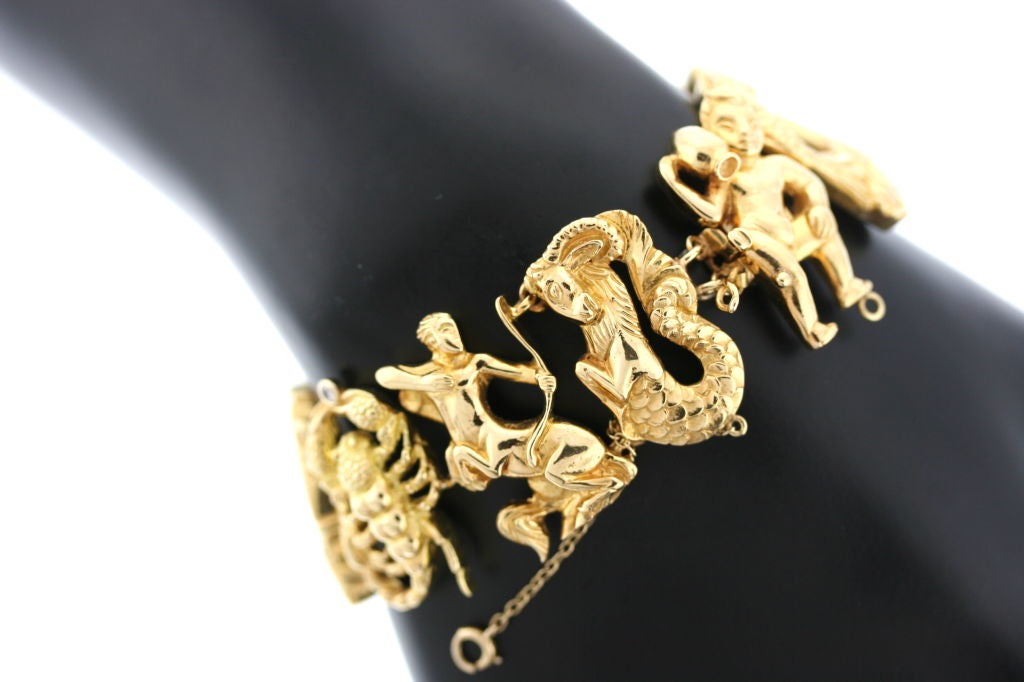 Women's Tiffany Zodiac Sign Gold Bracelet