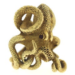 Incredible Kurt Wayne Octopus Ring