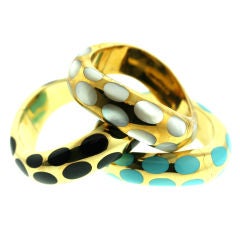 Fabulous Set of Angela Cummings Spotted Wavy Bangles