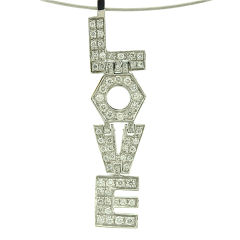 Aldo Cipullo Diamond "LOVE" Necklace