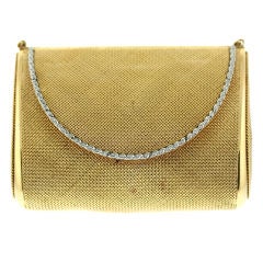 Sterlé Cocktail Bag of Woven Gold and Diamonds