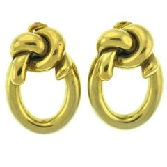 CARTIER Gold Knot Ear Clips