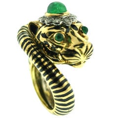 David Webb Chunky Tiger Ring