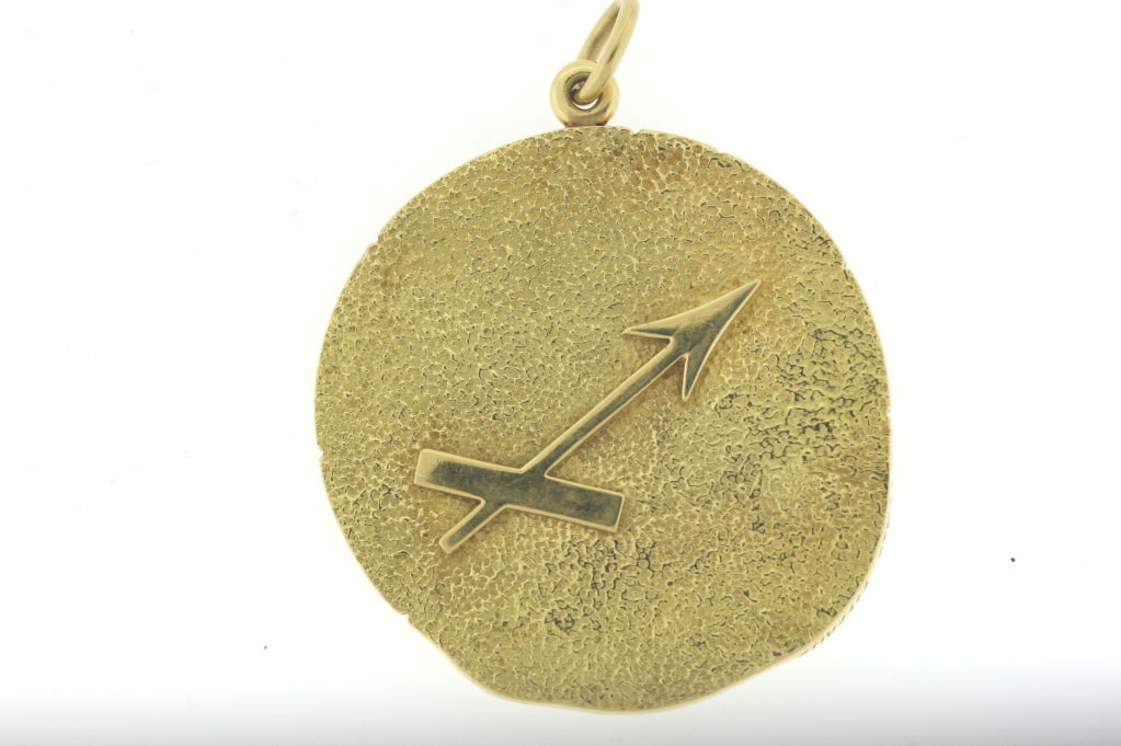 Tiffany 1970s Sagittarius Zodiac Pendant