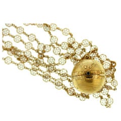 Antique Coin/Token Dispenser Ball and Long Chain