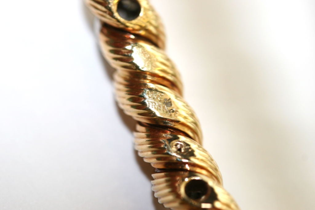 VAN CLEEF & ARPELS Set Of Gold and Diamond Bangle Bracelets 1