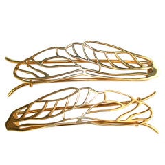 Tiffany & Co Pair of Gold Hair Clips by Angela Cummings