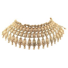Intricate Gold Bib Necklace