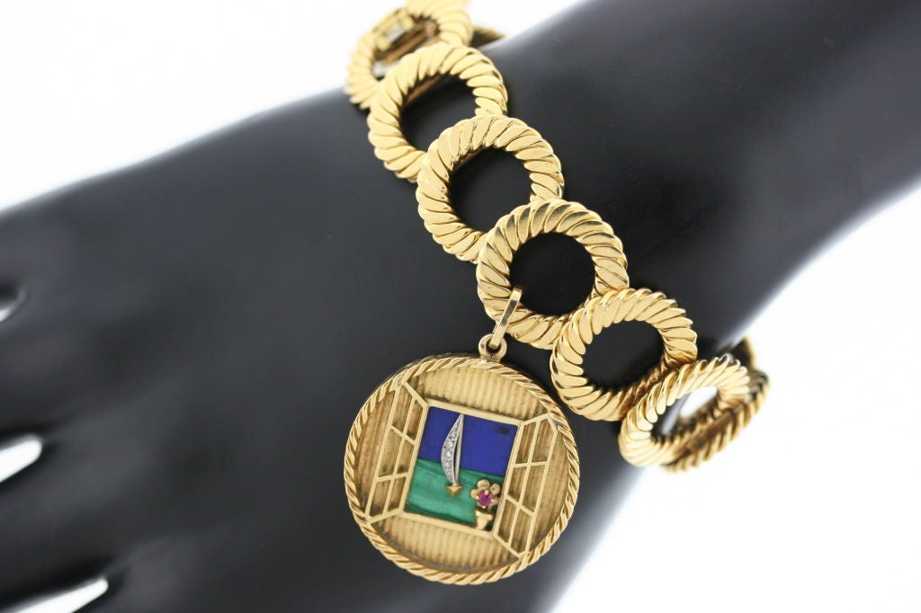 VAN CLEEF & ARPELS Bracelet with Gem Set "Ocean View" Charm