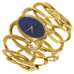 PIAGET 1970s Lapis Bracelet Watch