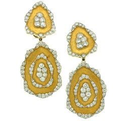 BUCCELLATI Gold and Diamond Day-Into-Night Ear Clips