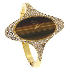 CHOPARD 1970er Jahre Diamant- und Tigerauge-Armbanduhr