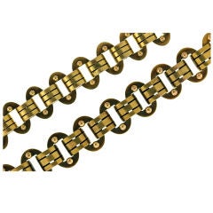 Pair of Antique Industrial Design Link Bracelets