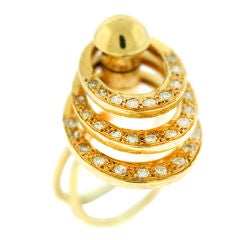1970s Diamond-Set Spinning Ring