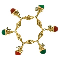Exquisite 1960s "Musical Monkeys" Charm Bracelet