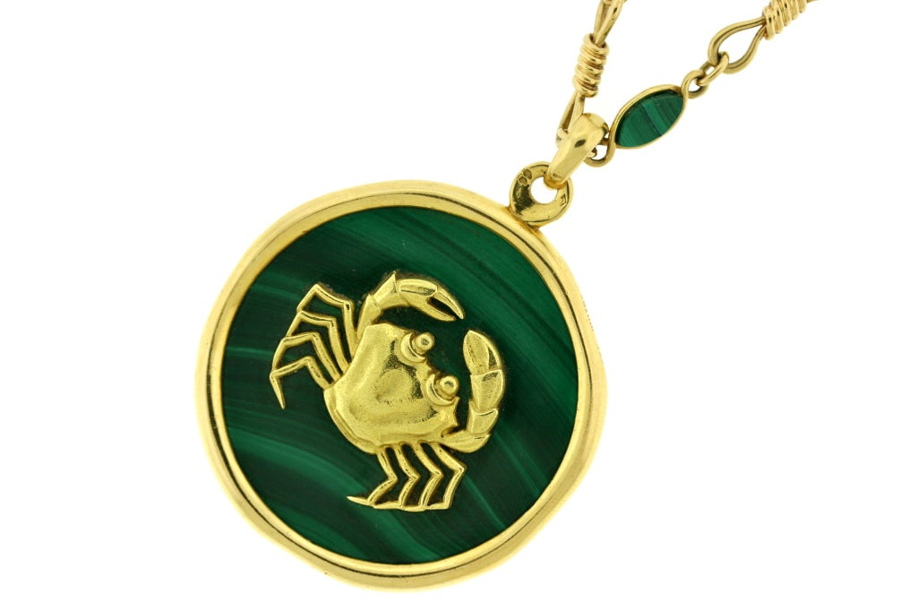 Women's VAN CLEEF & ARPELS Gold and Malachite Long Necklace