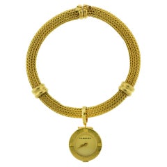 VERDURA Gold Bracelet with Pendant Watch Charm