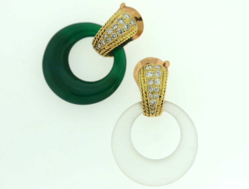 Women's VAN CLEEF & ARPELS Diamond Interchangeable Hoop Earrings