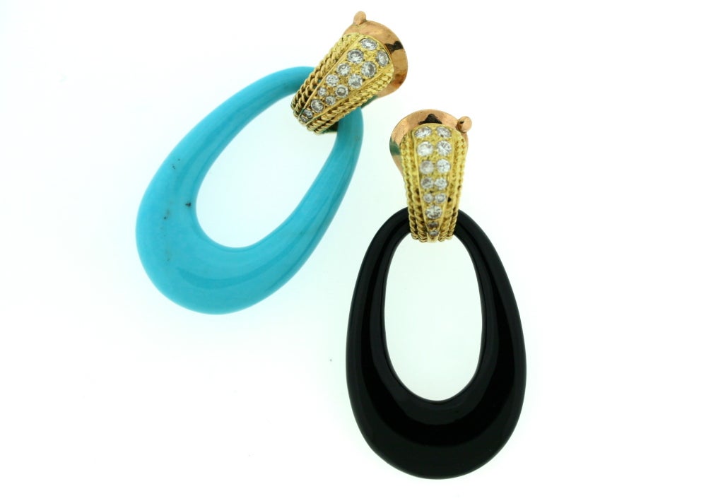 VAN CLEEF & ARPELS Diamond Interchangeable Hoop Earrings 5