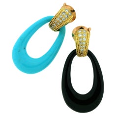 VAN CLEEF & ARPELS Diamond Interchangeable Hoop Earrings