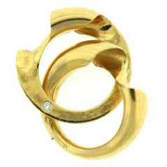 CHAUMET PARIS Gold Puzzle Ring with Diamond
