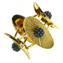 POMELLATO Exquisite Gold and Lapis Cluster Bracelet