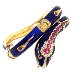 Enamel Serpent with Rubies and Diamonds