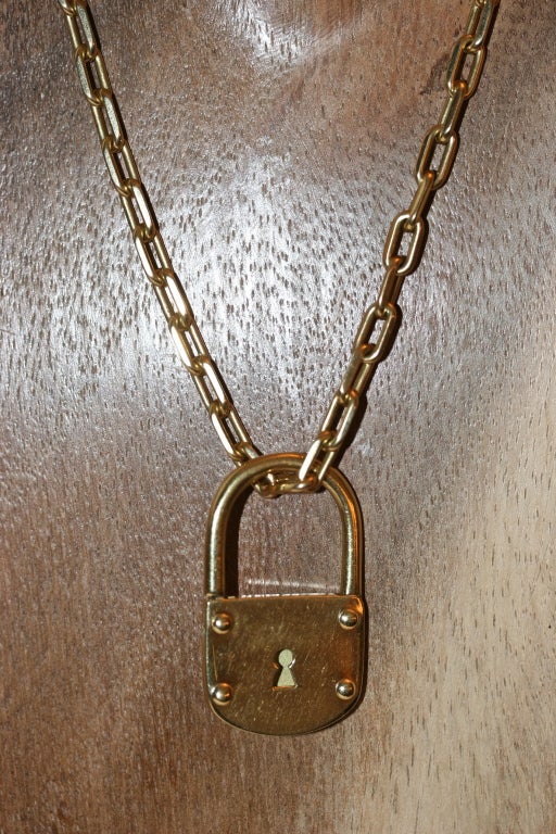 CARTIER 1970s Whimsical Padlock Necklace 1