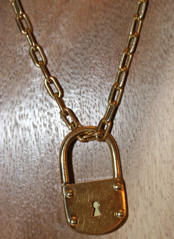 CARTIER 1970s Whimsical Padlock Necklace 2