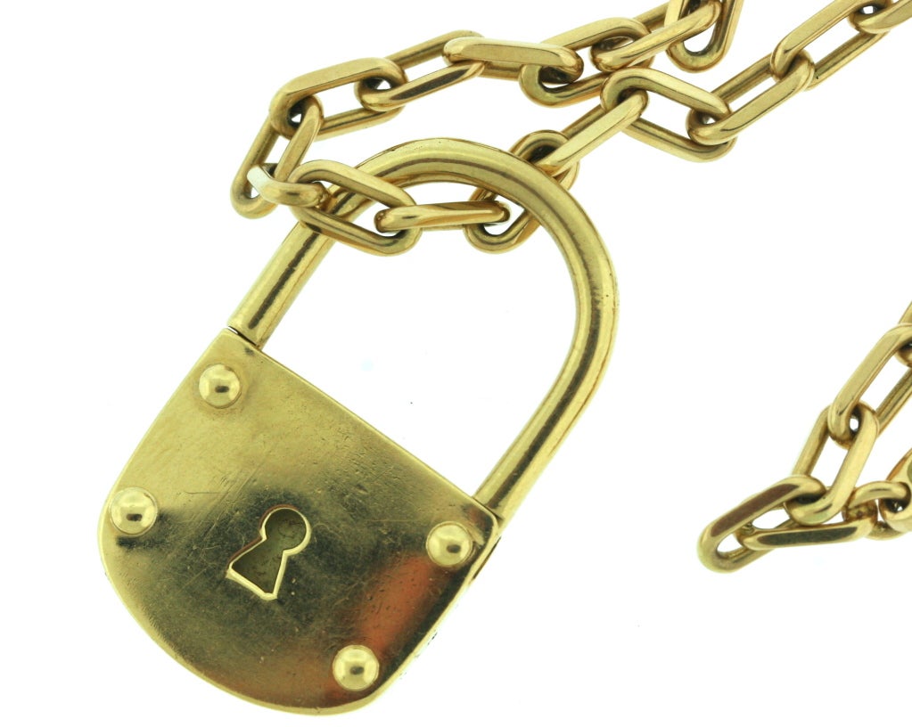 CARTIER 1970s Whimsical Padlock Necklace 3